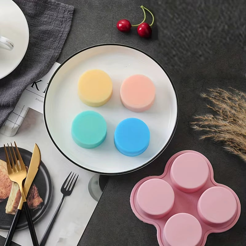 Air Fryer Egg Mold round Shape Eggs Mold 4 Cavity Non-Stick Silicone Air Fryer Egg Pan Egg Steamer Cooking Mold Fried Egg Tool