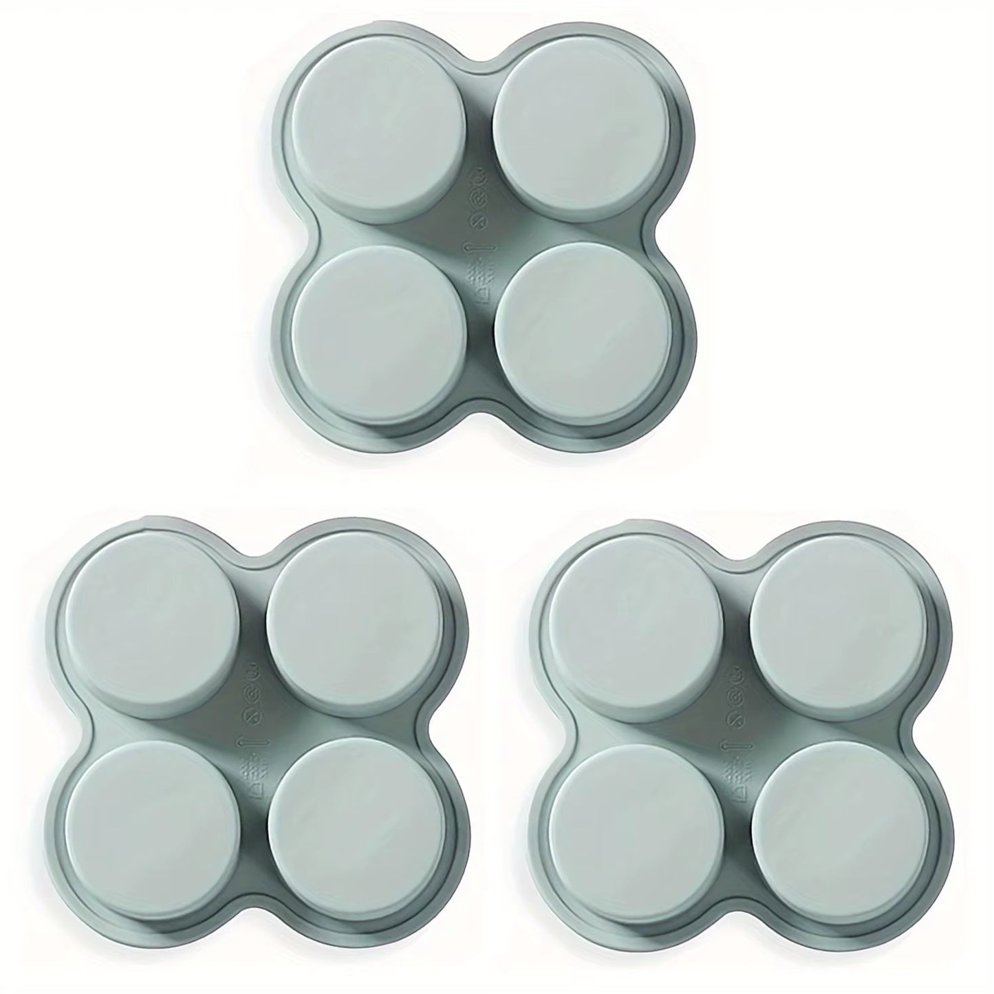 Air Fryer Egg Mold round Shape Eggs Mold 4 Cavity Non-Stick Silicone Air Fryer Egg Pan Egg Steamer Cooking Mold Fried Egg Tool