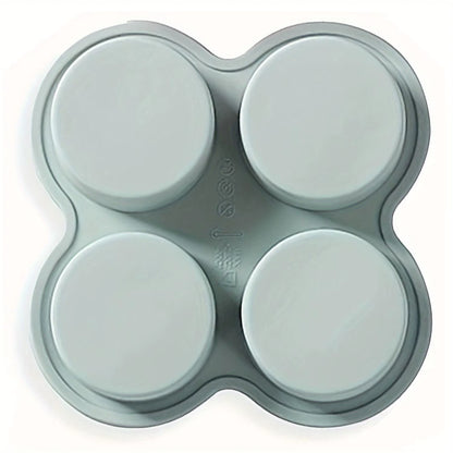Air Fryer Egg Mold round Shape Eggs Mold 4 Cavity Non-Stick Silicone Air Fryer Egg Pan Egg Steamer Cooking Mold Fried Egg Tool